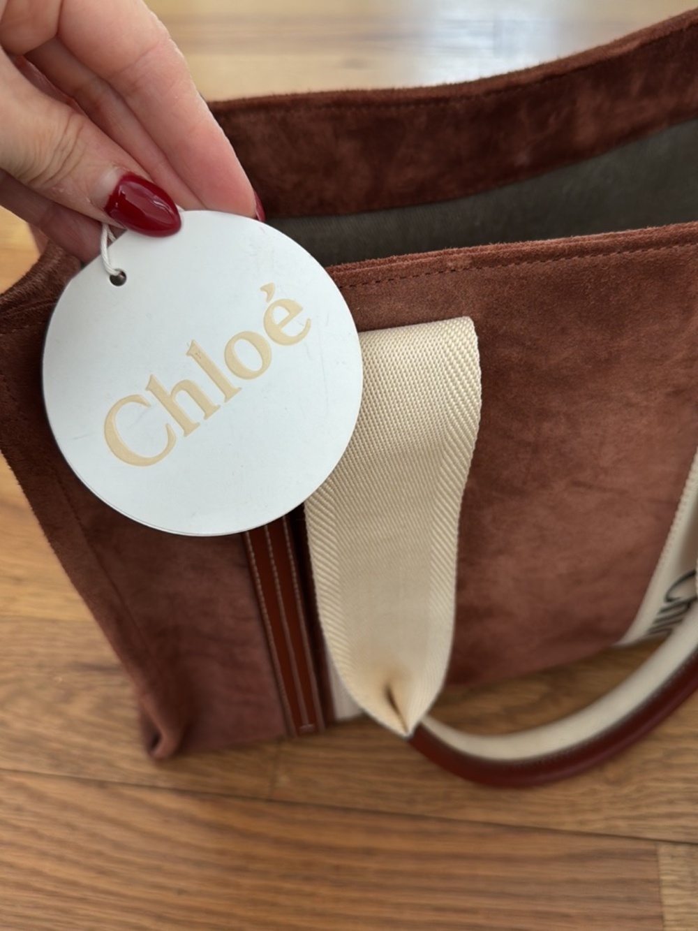 Chloe suede tote bag
